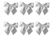 Kokarda świąteczna srebrna dekoracja na choinkę