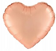 BALON foliowy ROSE GOLD matowe serce 45 cm wesele