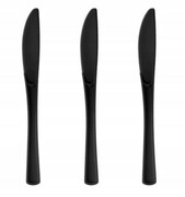 Sztućce plastikowe czarne NÓŻ noże 10 szt NOŻE