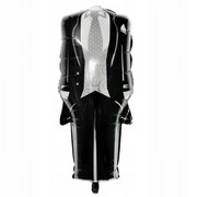 Balon foliowy czarny garnitur wesele pan młody mąż