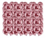 Balony shiny lateksowe zestaw 100szt różowe 5 cali