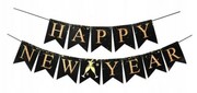 Baner Girlanda czarna sylwester new year nowy rok