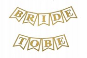 Baner złoty Gold urodziny Girlanda bride to be