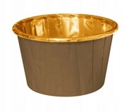 Foremki papilotki na muffinki złote brązowe 50 szt