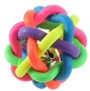 gryzak gumowa ZABAWKA dla PSA PIŁKA z dzwonek 7cm