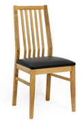 Krzesło dębowe 07 Ekoskóra czarna/biała Woodica