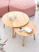 KOMPLET stolików kawowych dębowych Ław24kpl Woodica