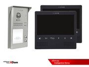 Zestaw Wideodomofon dwurodzinny Vidos z czytnikiem RFID S1102A monitor M1023B2 5907281206228 S1102A_M1023B2