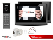 Wideodomofon Vidos z natynkową stacją S202 z szyfratorem dwa monitory M200B 5907281201742 S202M200Bx2