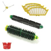 Zestaw iRobot Roomba - szczotka główna z włosiem, szczotka główna gumowa, 3 filtry, wirująca szczotka boczna, narzędzie czyszczące seria 500 / 600