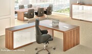 Biurko gabinetowe z komodą LINEART 160x85x75cm Model MLB 16851