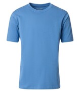 Duży T-shirt Męski Gładki Niebieski CASAMODA