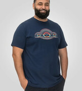 Duży T-shirt Męski Granatowy CHELTENHAM-D555