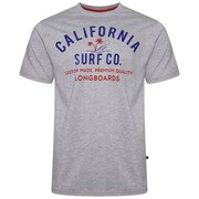 Duży T-shirt Męski z Nadrukiem Szary 5766 KAM
