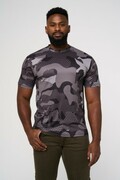 T-shirt Męski Sportowy Szybkoschnący Grafitowy KAM Duże Rozmiary