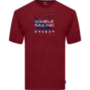 T-shirt Męski Koszulka z Nadrukiem Czerwona DOUBLE Duże Rozmiary