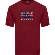 T-shirt Męski Koszulka z Nadrukiem Czerwona DOUBLE Duże Rozmiary