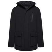 Duża Kurtka Męska Zimowa Softshell EXTRA DŁUGA Czarna KAM