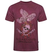 Duży T-shirt Męski Bordowy 'LA TATTO EMPORIUM' KAM