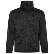 Duża Kurtka Polarowa ze Stójką Czarna KAM