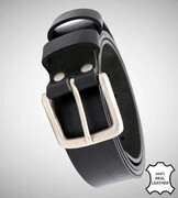 Pasek Męski Skórzany Czarny Duże Rozmiary GAVIN-D555