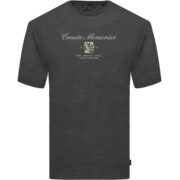 T-shirt Męski Koszulka z Nadrukiem Grafitowa DOUBLE Duże Rozmiary