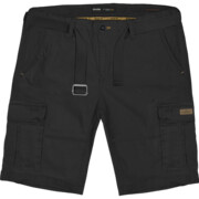 Duże Spodenki Męskie Bojówki Czarne DOUBLE