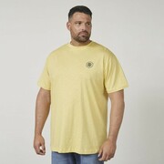 Duża Koszulka Męska T-shirt z Nadrukiem Żółty NORTH LATITUDE