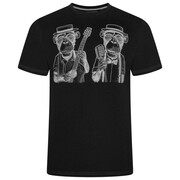 T-shirt Męski 'MUSIC GORILLA' Czarny KAM Duże Rozmiary