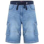 Duże Spodenki Jeansowe z Gumą Niebieskie KAM DITO