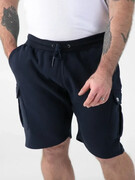 Spodenki Męskie Dresowe Bojówki Granatowe ROBINSON-D555 Duże Rozmiary