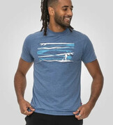 Duży T-shirt Męski Niebieski 'SURFER' CARDIFF-D555