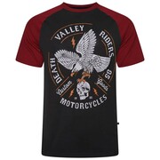 T-shirt Męski Czarny KAM Duże Rozmiary