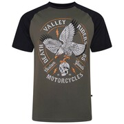 Duży T-shirt Męski Koszulka Khaki z Nadrukiem KAM