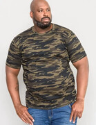 Duży T-shirt Męski Zielony Moro GASTON-D555