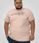 Duży T-shirt Męski Różowy BOURNEMOUTH-D555