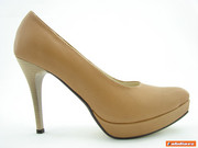 SZPILKI DAMSKIE 439 SKÓRA PIASKOWE PRIMOYA