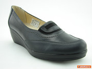 PÓŁBUTY DAMSKIE 1142 CZARNY/POPIEL SKÓRA MARKKO