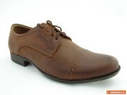 Półbuty męskie AGDPR 345br brązowe skóra AGDPR