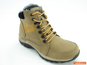 OCIEPLANE TREKKINGI MĘSKIE 6118 KHAKI SKÓRA BADOXX