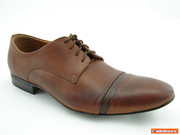 Półbuty męskie wizytowe AGDPR 363br brązowe skóra AGDPR