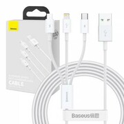 Kabel USB 3w1 Baseus Superior Series, USB do micro USB / USB-C / Lightning, 3.5A, 1.2m biały nazwa