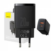 Ładowarka sieciowa Baseus Compact Quick Charger, USB, USB-C, 20W czarna nazwa