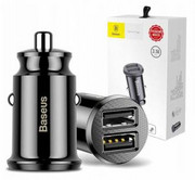 Ładowarka samochodowa Baseus Grain 2x USB 3,1A czarna nazwa
