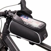 Wodoodporna torba rowerowa z osłoniętym uchwytem na telefon Model01 czarna nazwa