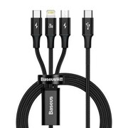 Kabel USB 3w1 Baseus Rapid Series, micro USB / Lightning / USB-C, 20W, 1.5m black nazwa