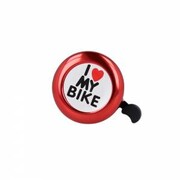 Dzwonek do roweru Forever Outdoor - I love my bike czerwony - 5,5 cm nazwa
