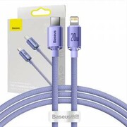 Kabel USB-C do Lightning Baseus Crystal Shine, 20W, PD, 1.2m fioletowy nazwa