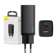 Ładowarka sieciowa Baseus GaN2 Lite, USB + USB-C, 65W, EU czarna nazwa
