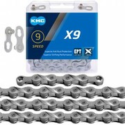 Łańcuch KMC X9 EPT 114 ogniw, spinka, BOX nazwa